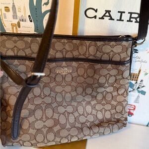 Coach Brown Signature Crossbody Bag